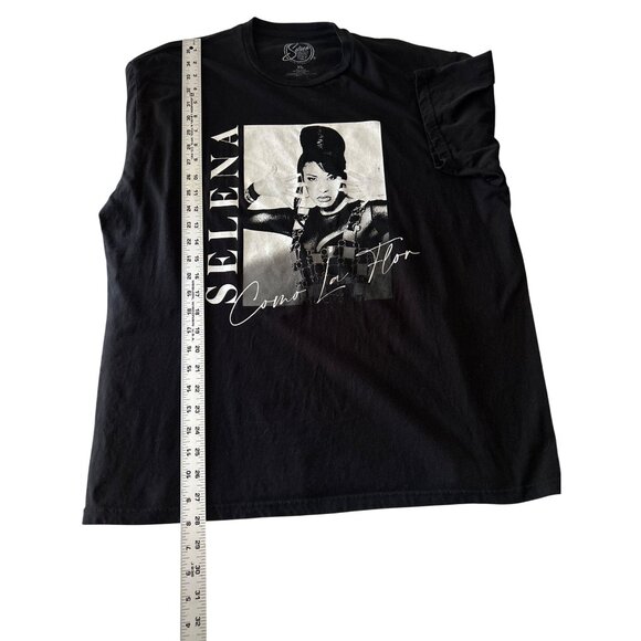 Selena "Como La Flor" Black Graphic T-Shirt XL 100% Cotton Unisex Music Apparel - Picture 6 of 7